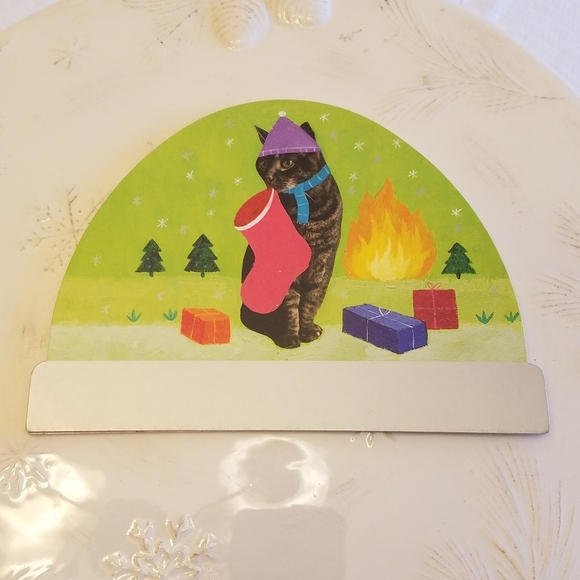 Set of 4 Y2K 1999 Roger la Borde Cat Christmas Holiday Cards - Picture 2 of 9